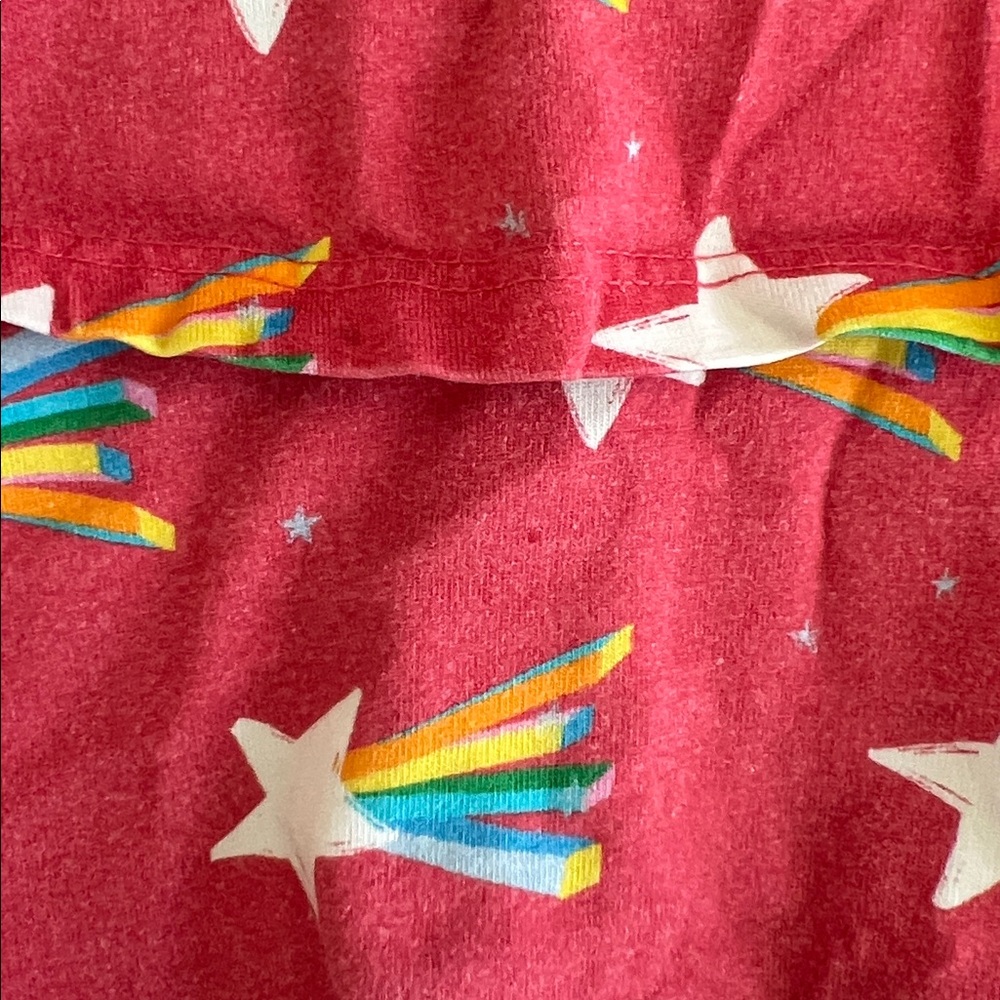 Hanna Andersson red/Pink Shooting Star Dress, two-tiered ruffles, size 4 - Picture 9 of 10